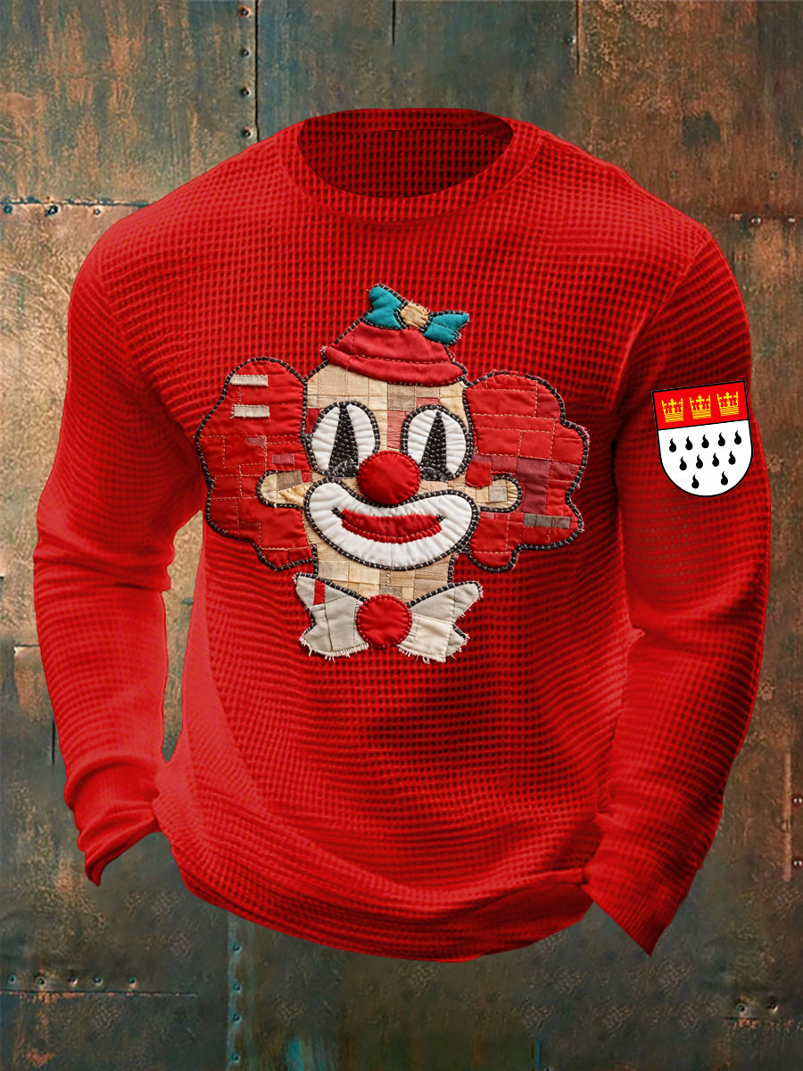 Langarm-T-Shirt mit Karnevals druck für Männer