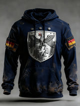Herren Vintage Deutsche Flagge Kunstdruck Hoodie