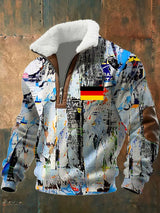 Herren-Sweatshirt mit deutschem Vintage-Kunstdruck