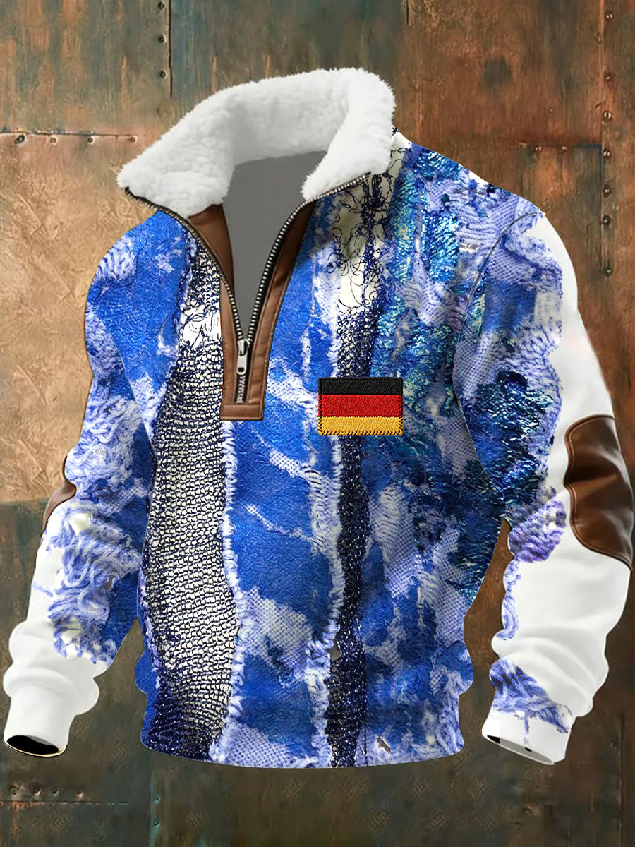 Herren-Sweatshirt mit deutschem Vintage-Kunstdruck