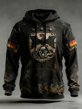 Herren Vintage Deutsche Flagge Kunstdruck Hoodie