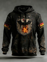 Herren Vintage Deutsche Flagge Kunstdruck Hoodie