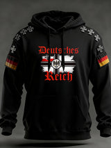 Herren Vintage Deutsche Flagge Kunstdruck Hoodie