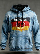Herren Vintage Deutsche Flagge Kunstdruck Hoodie