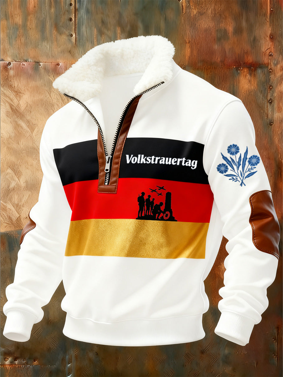 Deutsches Kunstdruck-Sweatshirt für Herren, Volkstrauertag