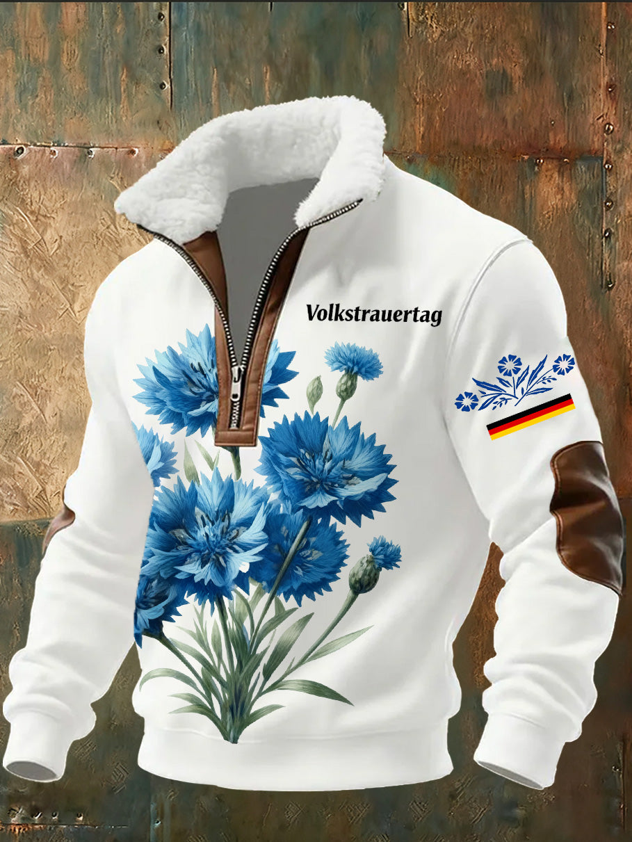 Deutsches Kunstdruck-Sweatshirt für Herren, Volkstrauertag