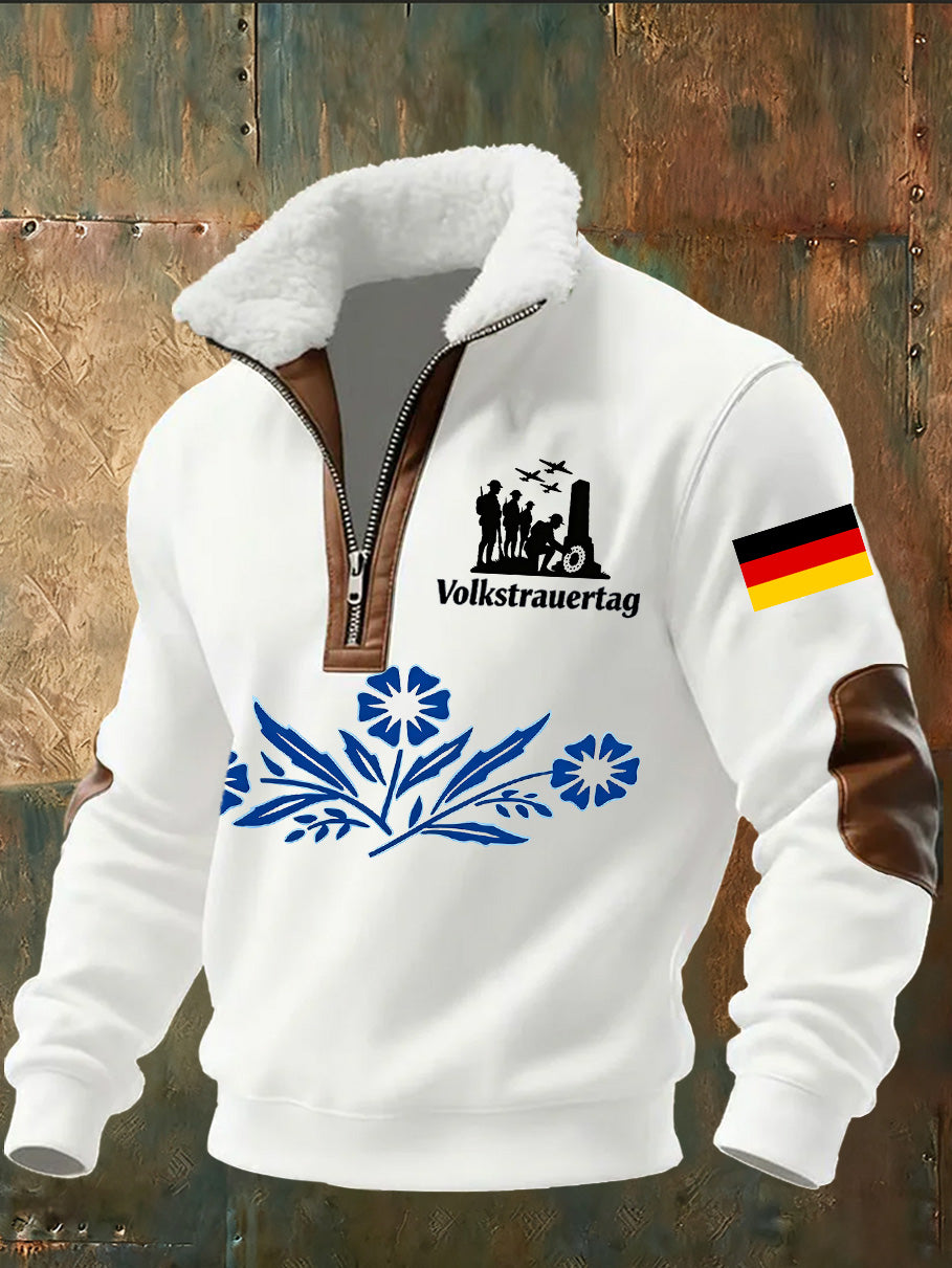 Deutsches Kunstdruck-Sweatshirt für Herren, Volkstrauertag