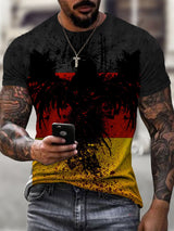 Herren Edgy Deutschland Adler & Flagge Druck T - Shirt