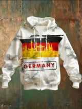 Langärmlige Herren jacke mit deutschem Distressed Print