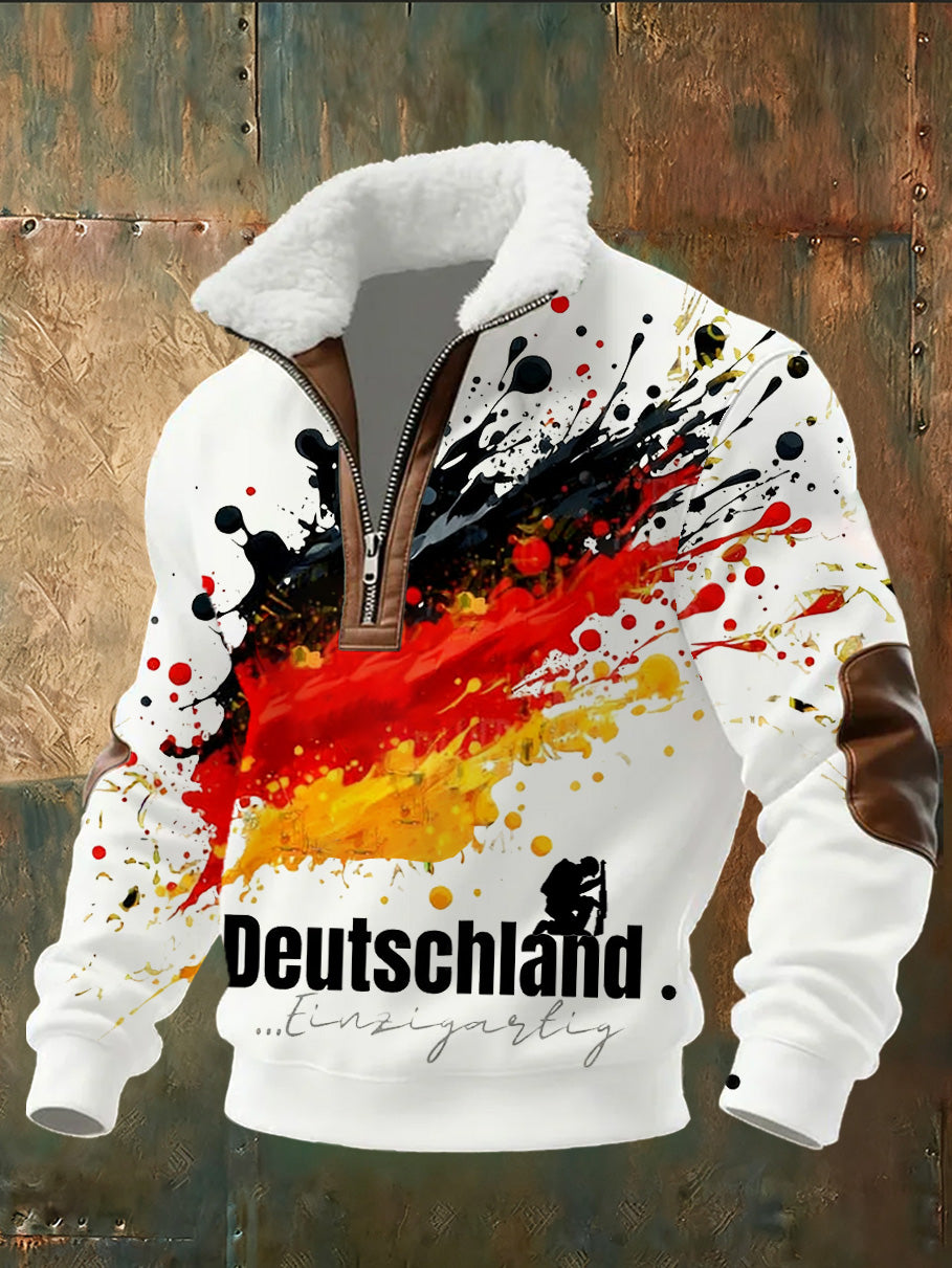 Herren-Sweatshirt mit deutschem Vintage-Kunstdruck