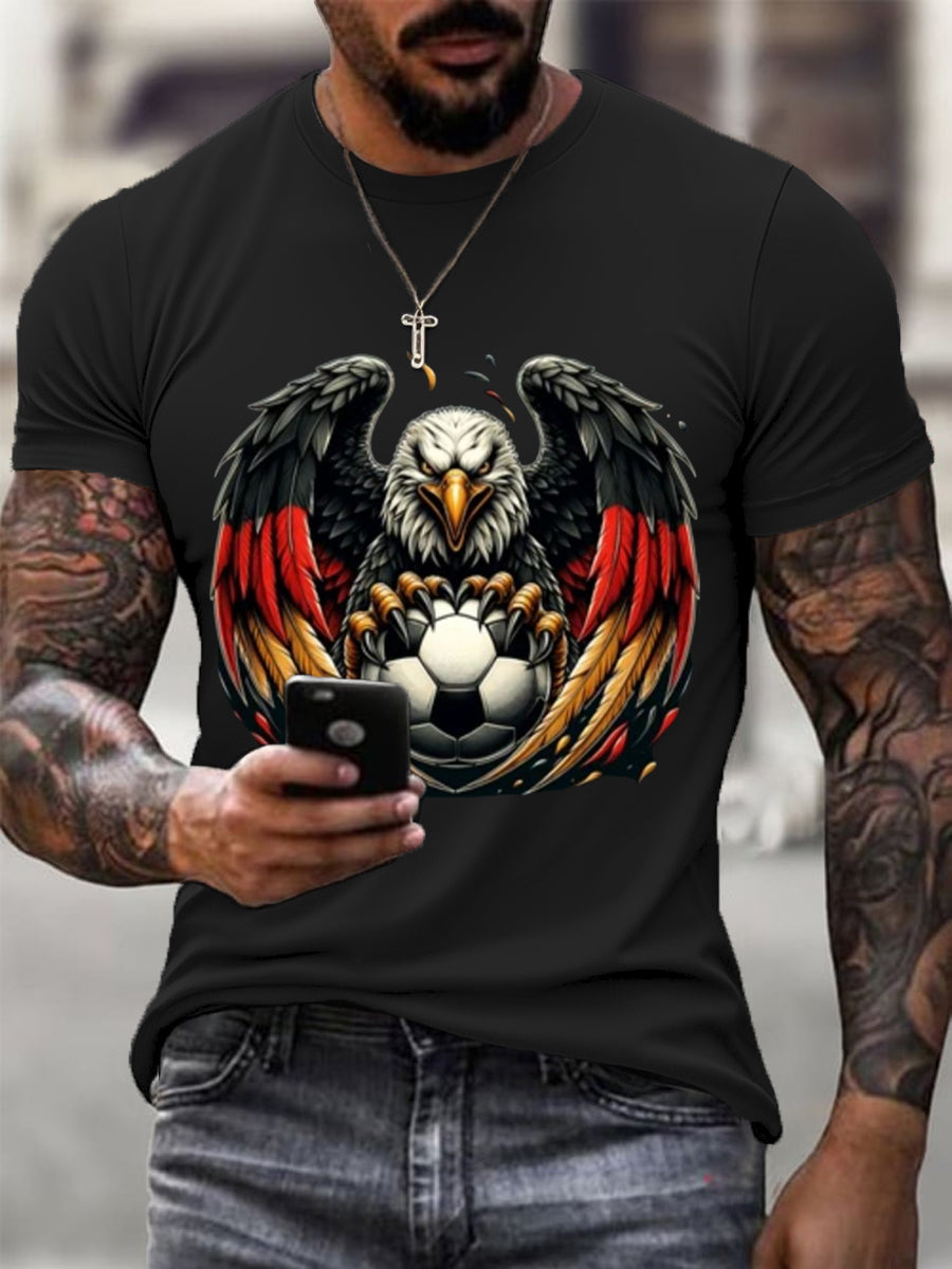 Männer dynamisches Deutschland Adler Fußball Druck T - Shirt