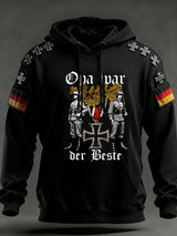 Herren Vintage Deutsche Flagge Kunstdruck Hoodie