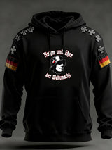 Herren Vintage Deutsche Flagge Kunstdruck Hoodie