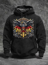 Schwarzer Kapuzen pullover mit Adler druck für Männer in Deutschland