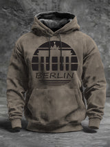 Herren Braun Berlin Brandenburger Tor Print Hoodie