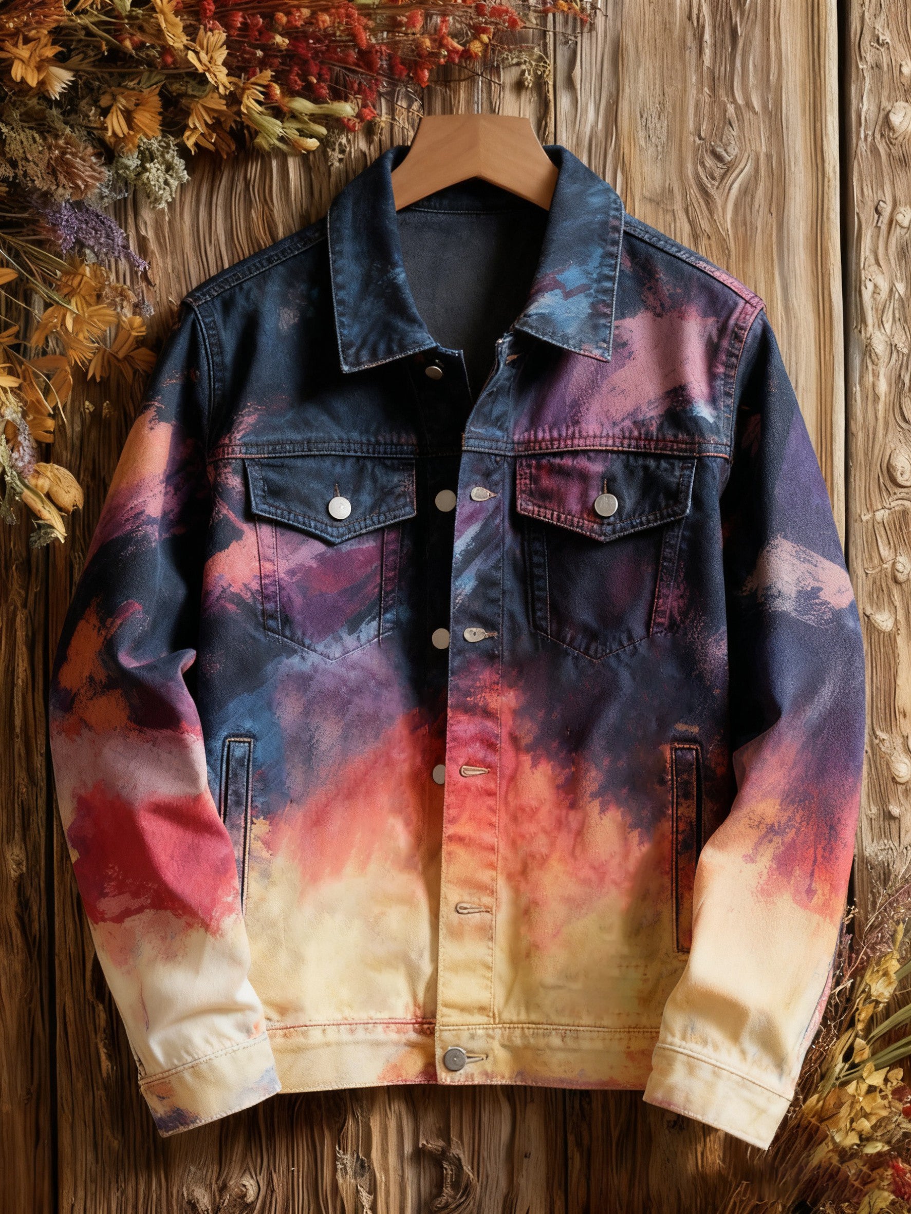 Freizeit jacke mit abstraktem Kunstdruck für Herren