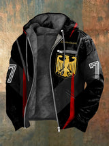 Herren Luxe Gold Deutscher Adler Nummer 7 Zip-Up Jacke