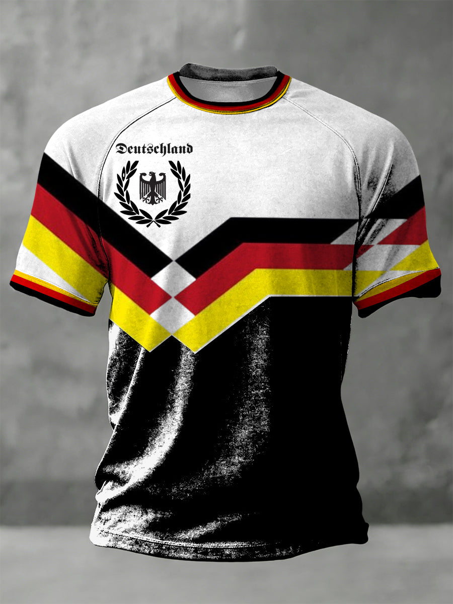 Herren-Klassiker "Deutschland" Adler & Lorbeer kranz T-Shirt