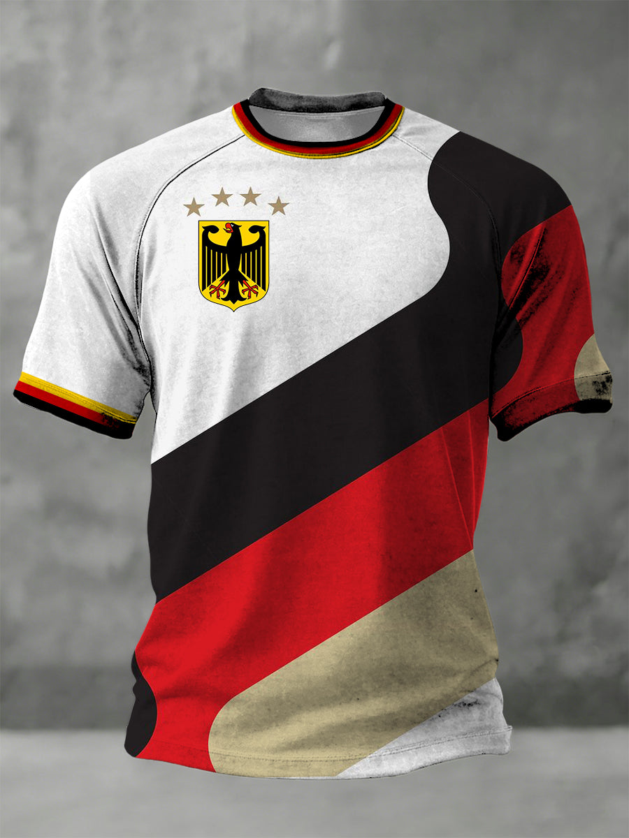Stilvolle deutsche Adler-und Flaggen streifen für Männer T-Shirt