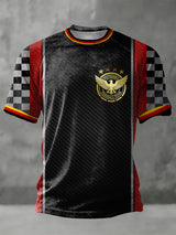 Herren schlankes deutsches Fußballteam-Abzeichen T-Shirt