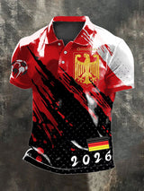 Herren Luxe 2026 Deutschland Adler Grafik Polo Shirt