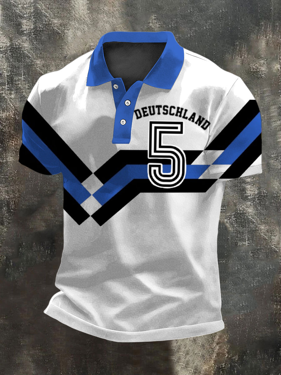 Mutiges "Deutschland"-Grafik-Polos hirt für Männer Nummer 5