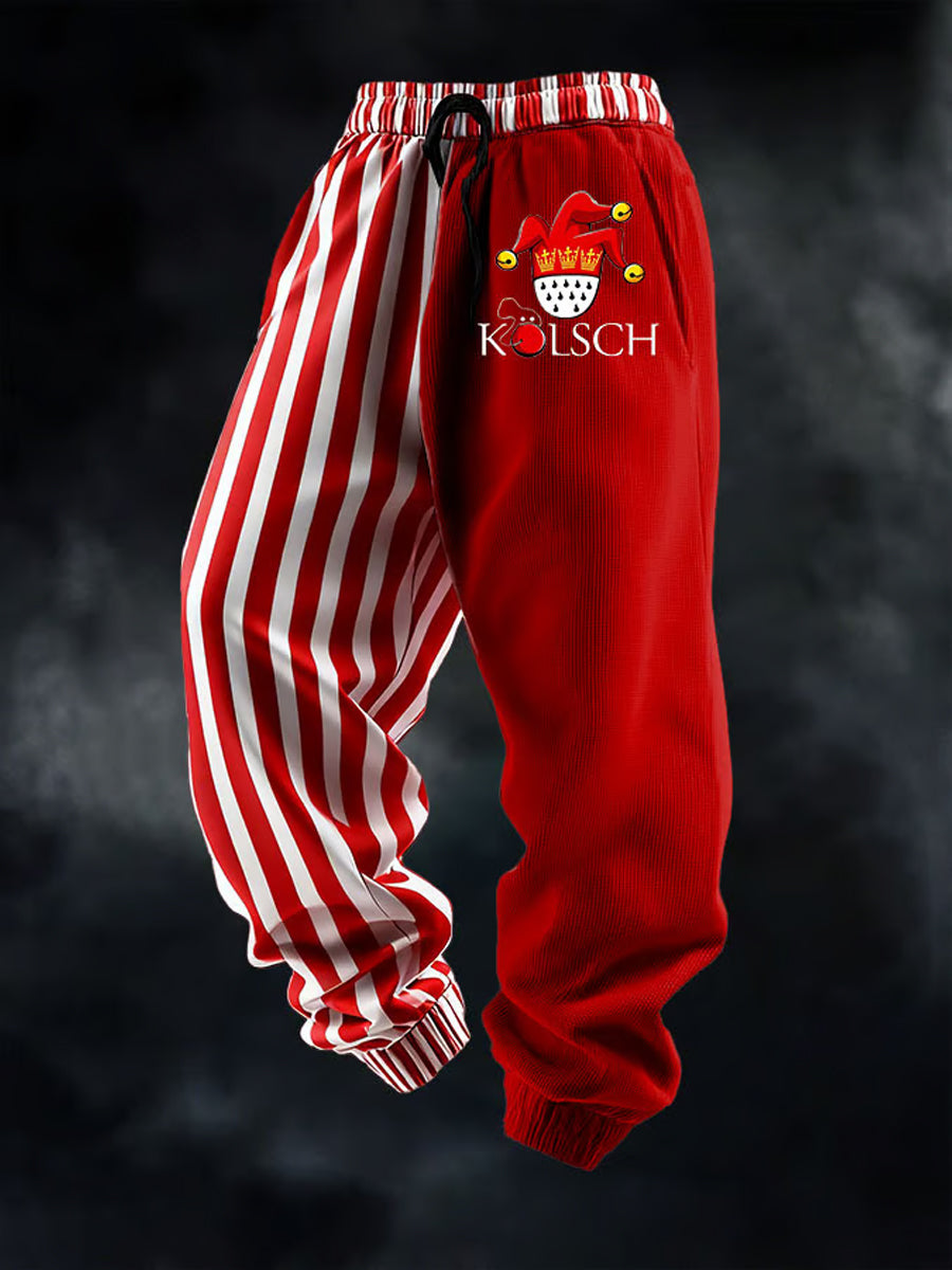 Herren Herren Kölner Karnevals druck Strukturierte lockere Freizeit hosen
