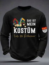 Männer Kölner Karneval Waffel lang ärmel iges T-Shirt