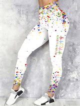 Frauen Kölner Karneval Konfetti im Herzen drucken lässige Samt leggings