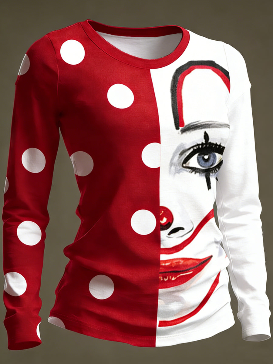 Langärmliges T-Shirt mit Kölner Karnevals druck für Damen