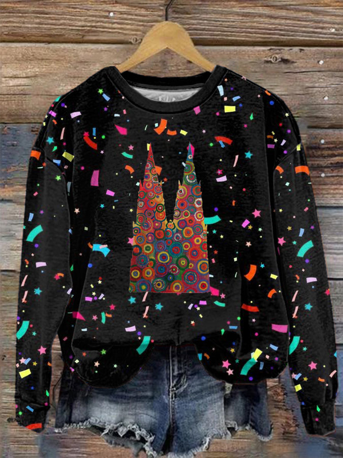 Frauen Deutschland Köln Karneval Print Sweatshirt