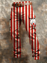 Herren Kölner Karnevals druck Retro Business Style Freizeit hose