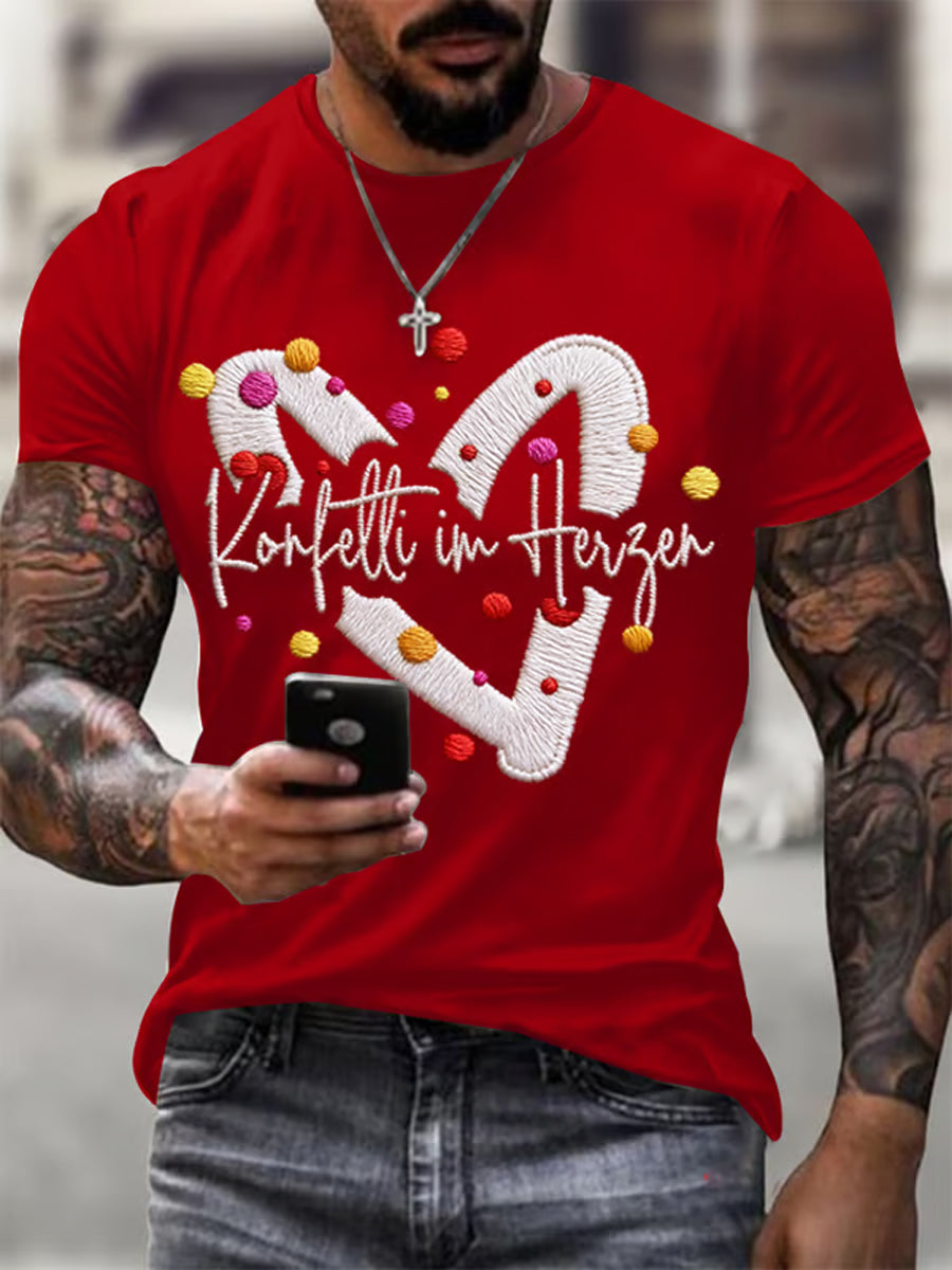 Cologne Carnival Clown Print Herren Casual T-Shirt