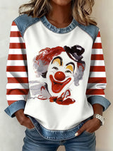 Frauen Deutschland Köln Karneval Muster Patchwork Kunst Sweatshirt