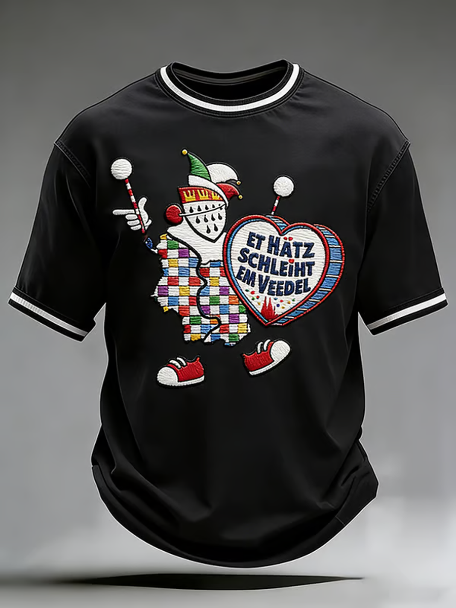 T-Shirt mit kurzen Ärmeln für Herren Kölner Karneval Print