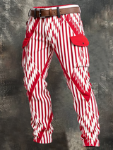 Herren Kölner Karnevals druck Retro Business Style Freizeit hose