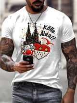 Cologne Carnival Clown Print Herren Casual T-Shirt