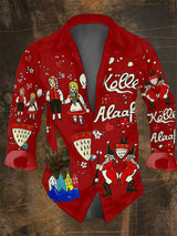 Herren Kölner Karnevals Print Lässiges Langarm-Shirt