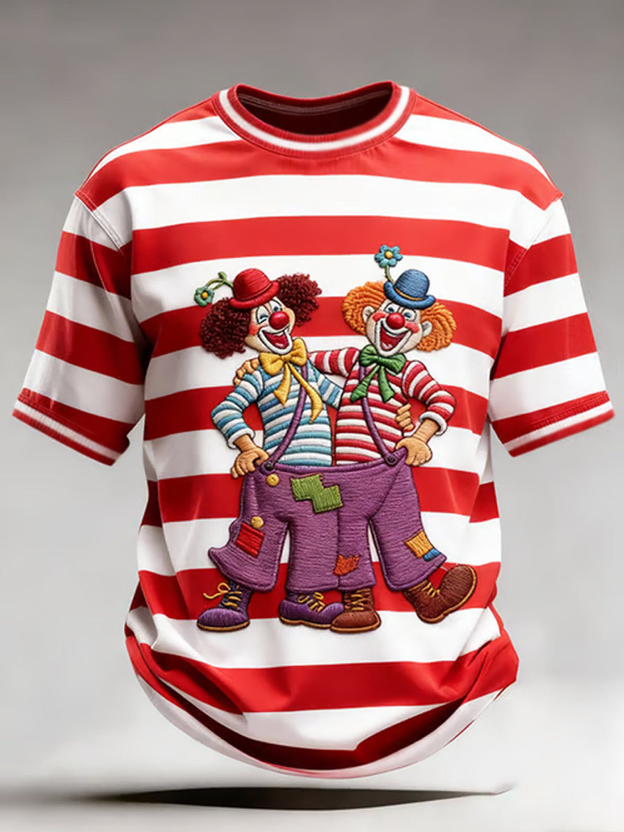 Cologne Carnival Clown Print Herren Casual T-Shirt