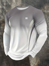 Langarm-T-Shirt mit Rundhals ausschnitt für Herren Kölner Karneval Print