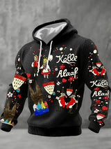 Herren Kölner Karneval Karierte Baumwolle Hoodie