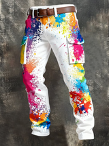 Herren Kölner Karnevals druck Retro Business Style Freizeit hose