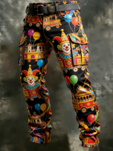 Herren Kölner Karnevals druck Retro Business Style Freizeit hose
