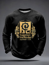 Herren-Bierliebhaber-Waffel-Longsleeve-T-Shirt