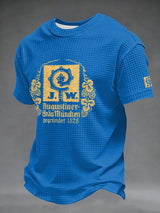 Herren-Bierliebhaber-Waffel-Shortsleeve-T-Shirt