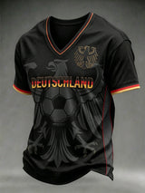 Herren-T-Shirt mit deutschem Fußball-Lover-Print