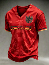Herren-T-Shirt mit deutschem Fußball-Lover-Print