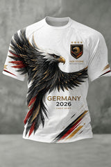 Herren-Fußball-T-Shirt mit Deutschland-Druck
