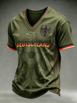 Herren-T-Shirt mit deutschem Fußball-Lover-Print