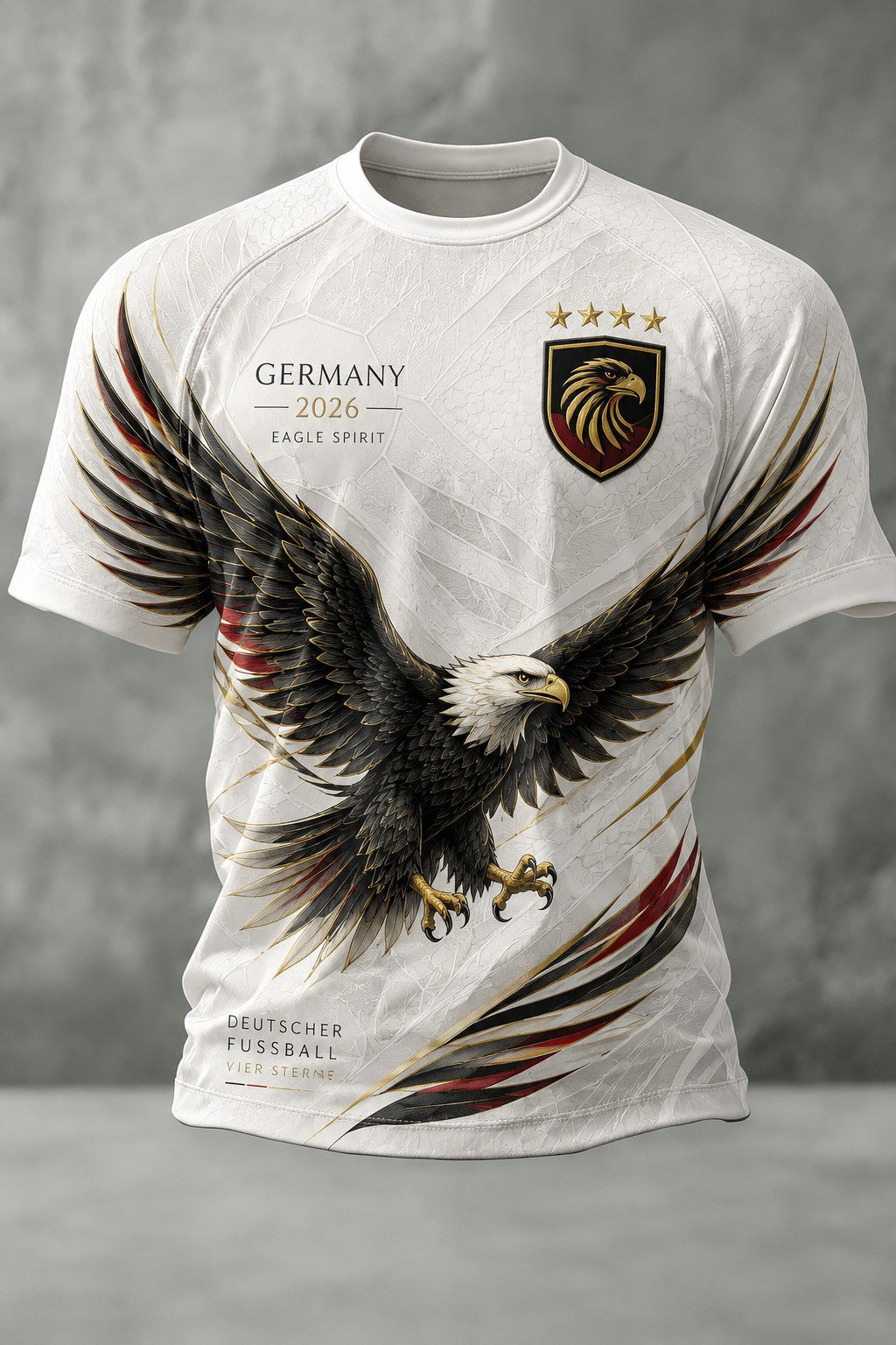 Herren-Fußball-T-Shirt mit Deutschland-Druck